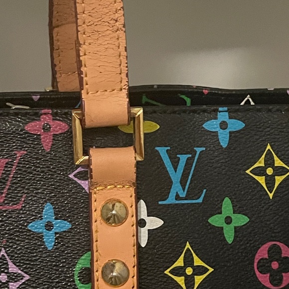 AUTHENTIC Louis Vuitton Piano Black Monogram Multicolor Shoulder Bag - Picture 4 of 16